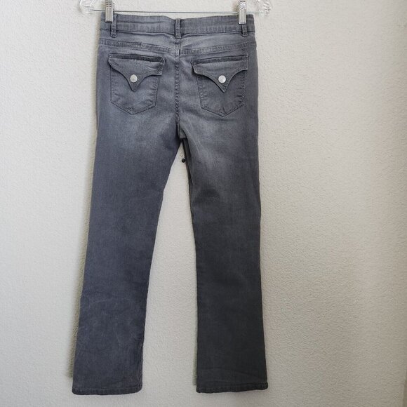 HUDSON Splice‎ Flare Girls Size 14 Slim Fit Jeans Stretch Denim Pants Gray NEW - Picture 5 of 16